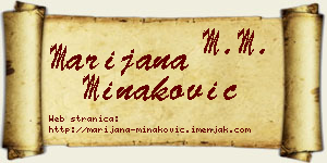 Marijana Minaković vizit kartica